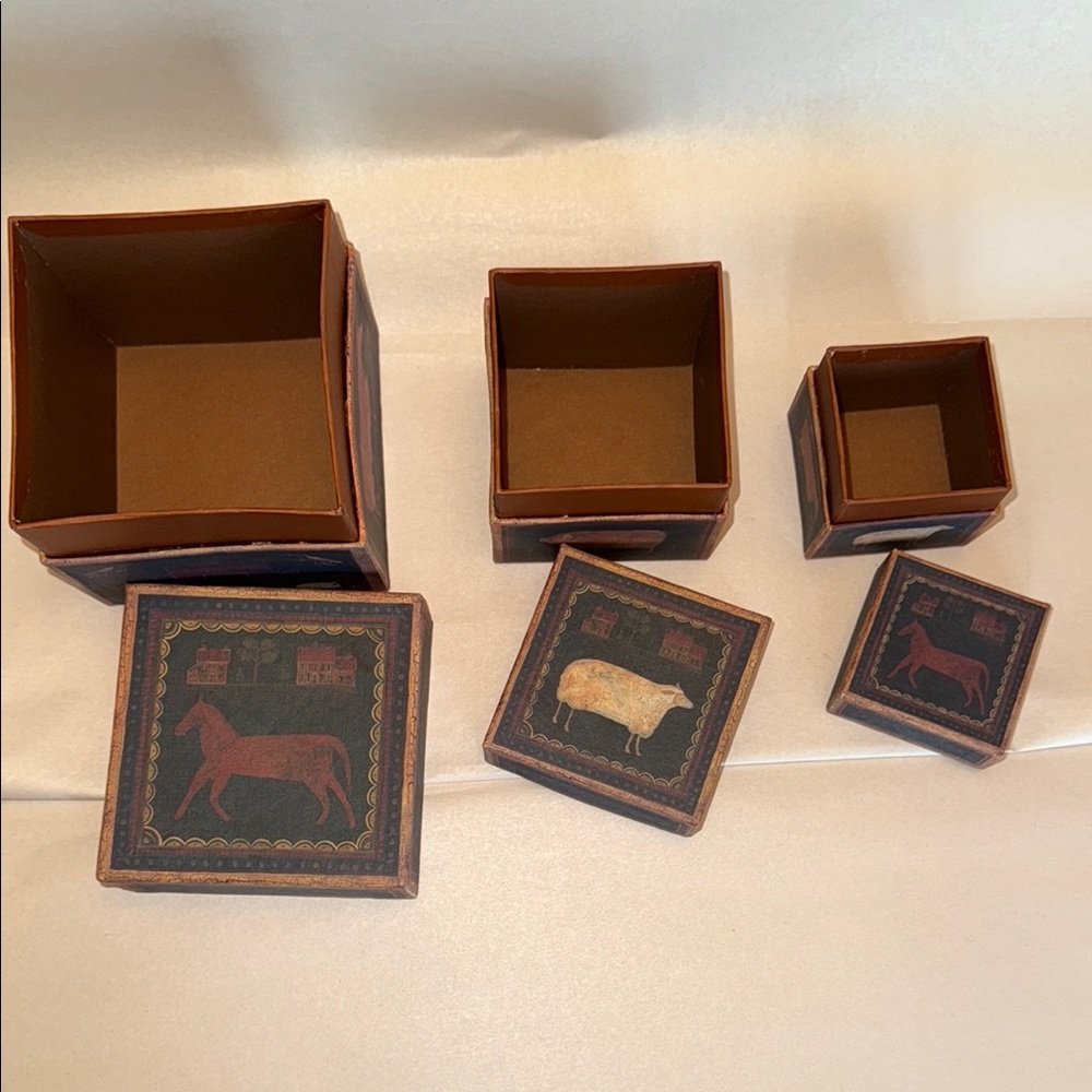Rustic Farm Animal Decorative Boxes - Picture 7 of 16